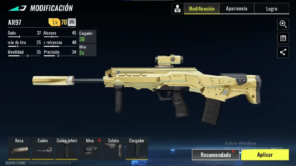 mejor clase de la ar97 blood strike